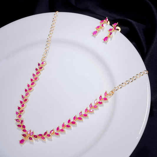 Pink Delight Necklace Set - Opal Touch