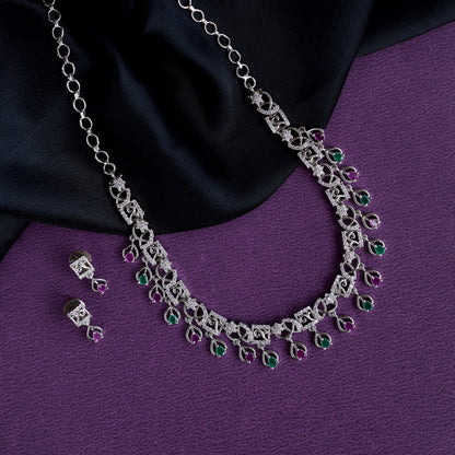 Opal Touch - Tri-Color Radiance Necklace - Necklace