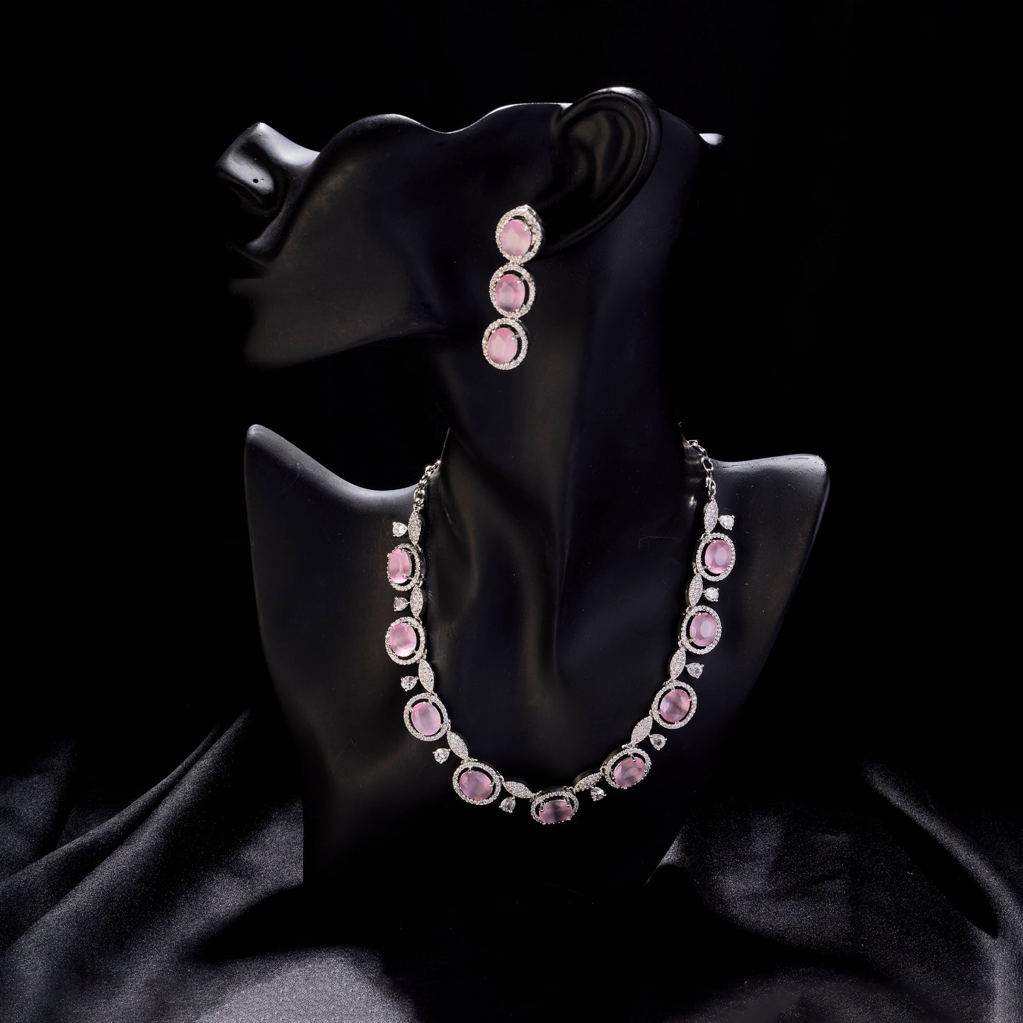 Opulent Spark Rhodium Necklace