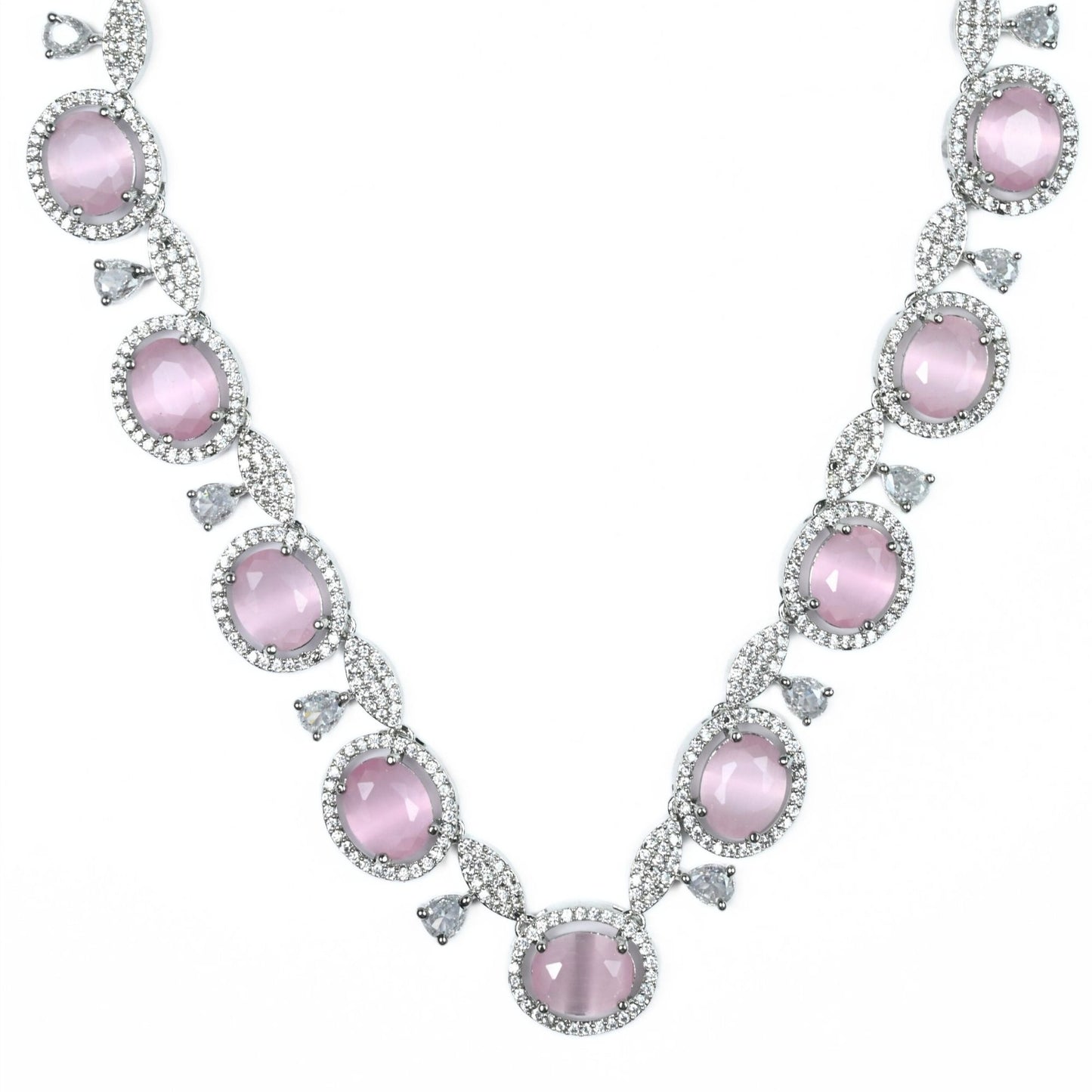 Opulent Spark Rhodium Necklace