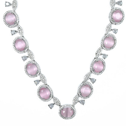 Opulent Spark Rhodium Necklace