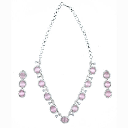 Opulent Spark Rhodium Necklace