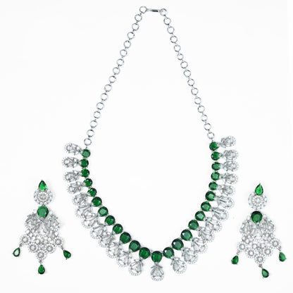 Blooming Elegance Rhodium Necklace