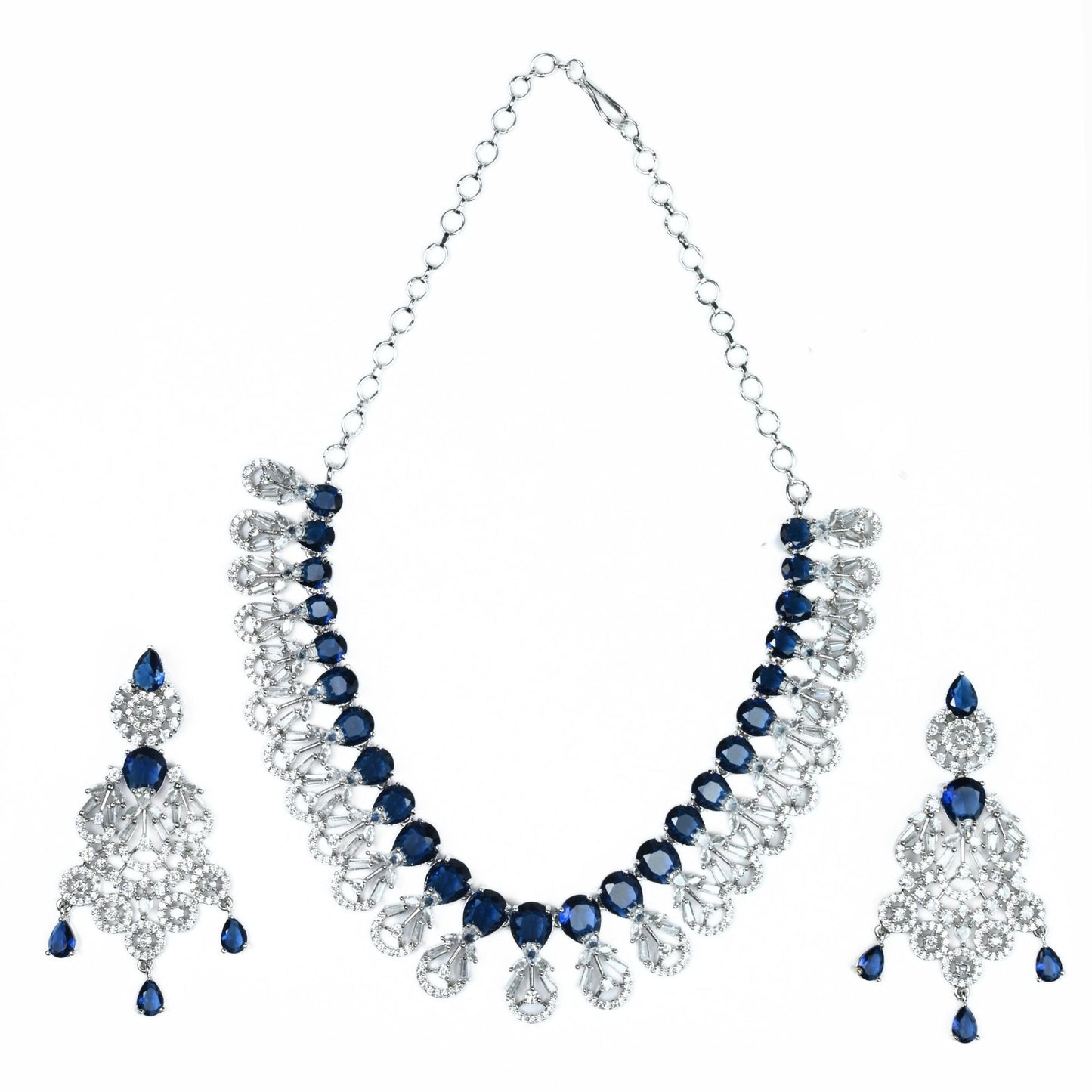 Blooming Elegance Rhodium Necklace