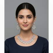 Blooming Elegance Rhodium Necklace