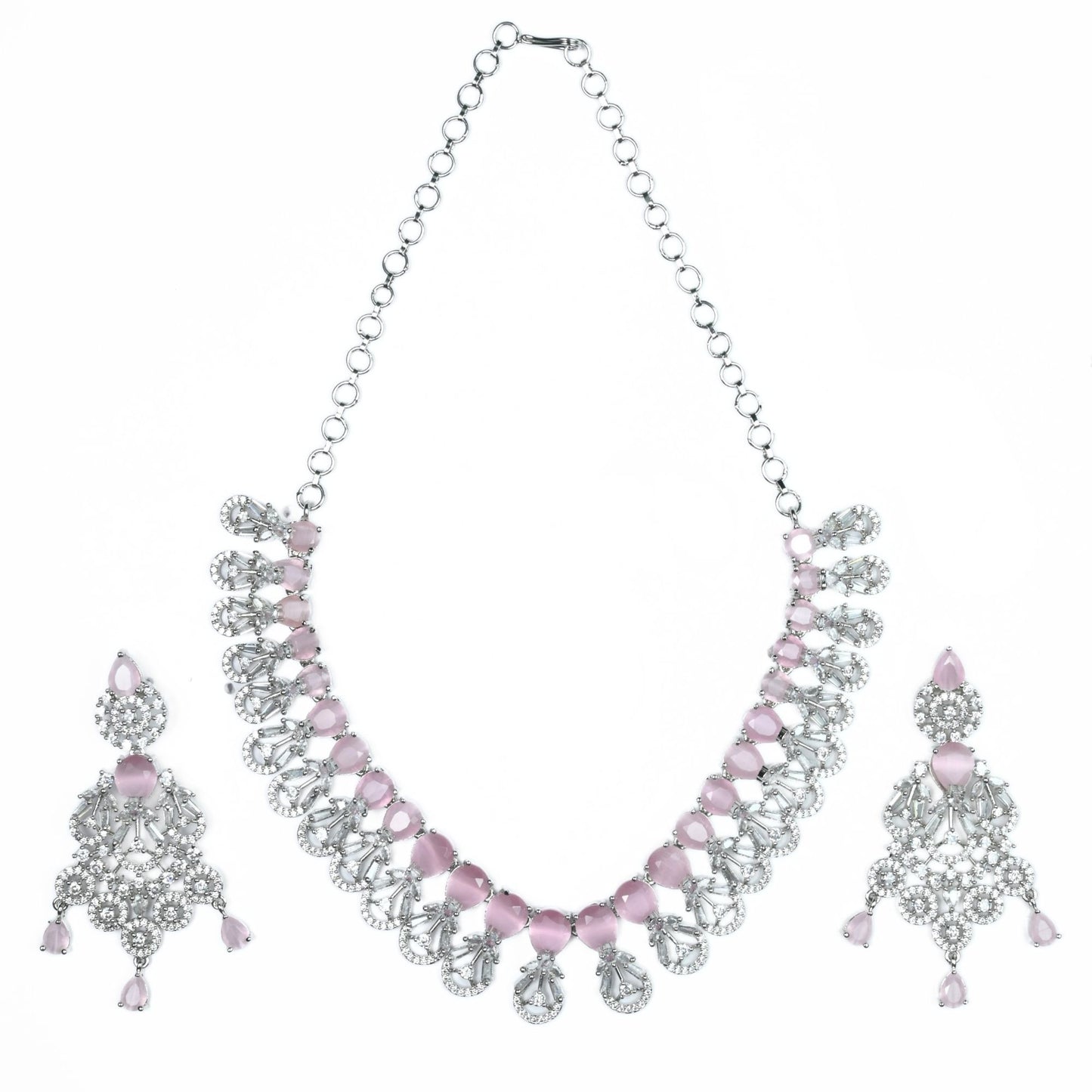 Blooming Elegance Rhodium Necklace