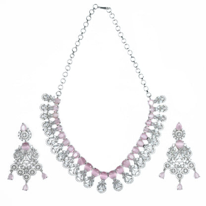 Blooming Elegance Rhodium Necklace
