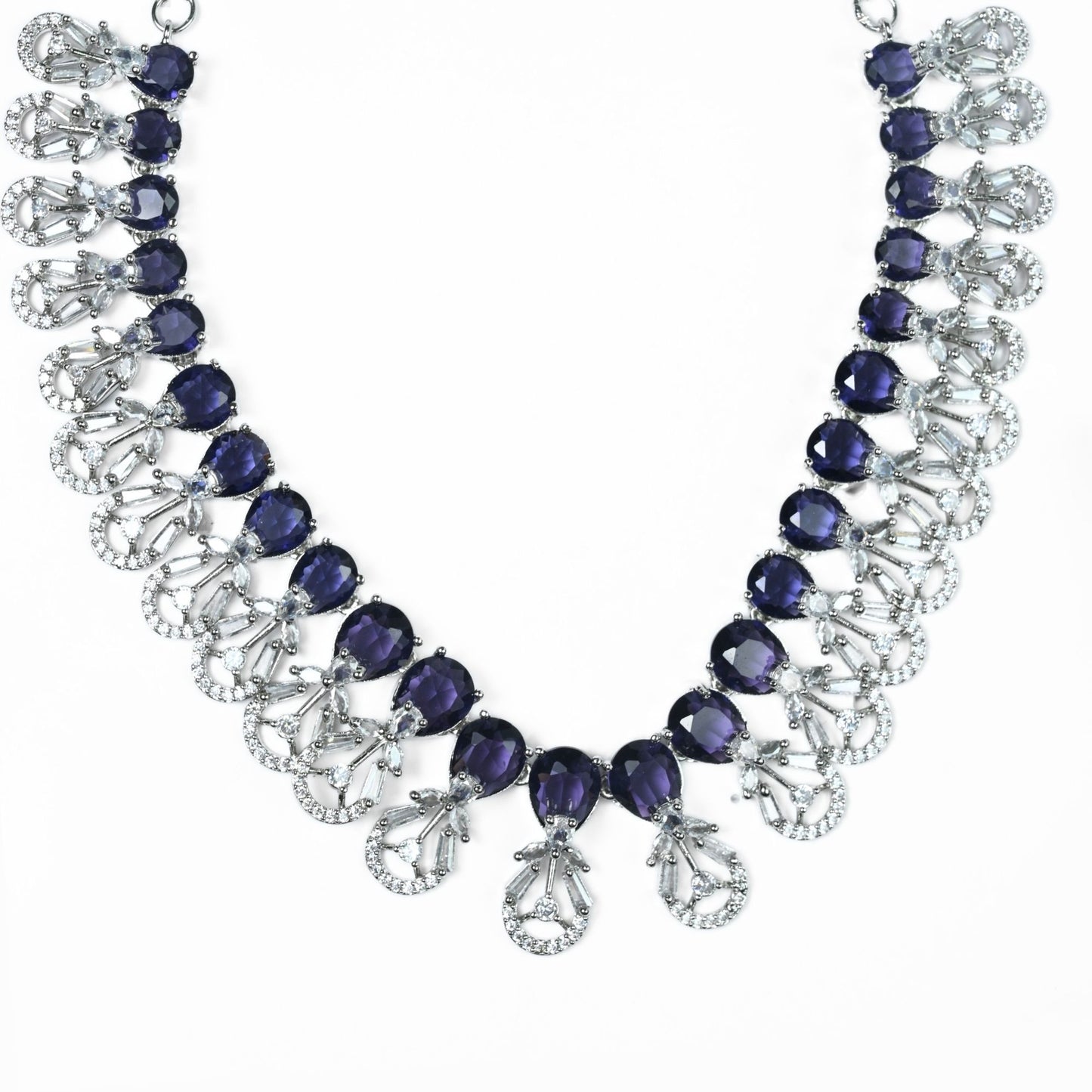 Blooming Elegance Rhodium Necklace