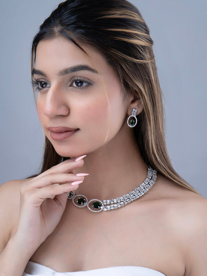 Daisy Royale Rhodium Necklace