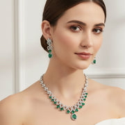 Ethereal Bloom Rhodium Necklace