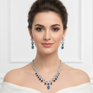 Ethereal Bloom Rhodium Necklace