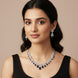 Cz Elegance Rhodium Necklace