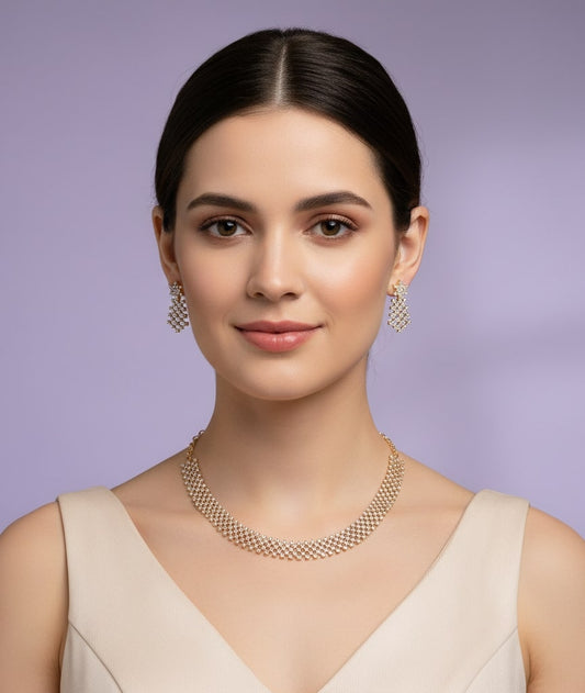 Priyaasi Gold Plated AD Neklace