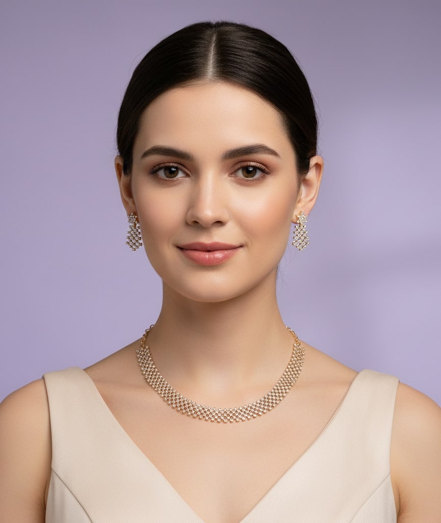 Priyaasi Gold Plated AD Neklace