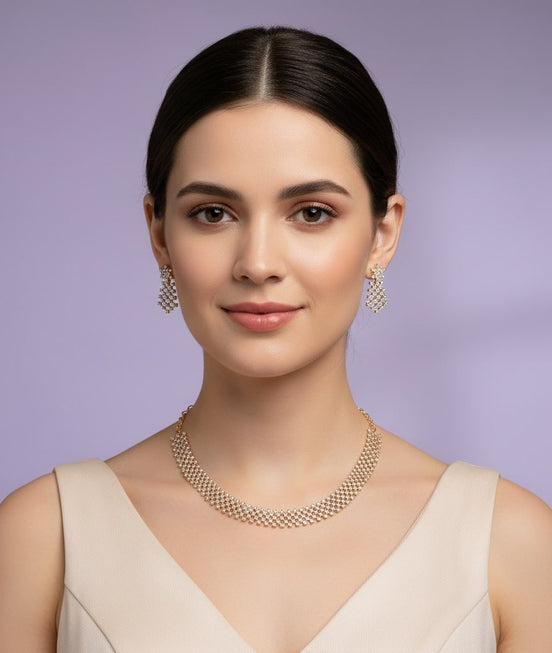 Priyaasi Gold Plated AD Neklace