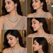 Emerald Majesty Pearl Necklace Set