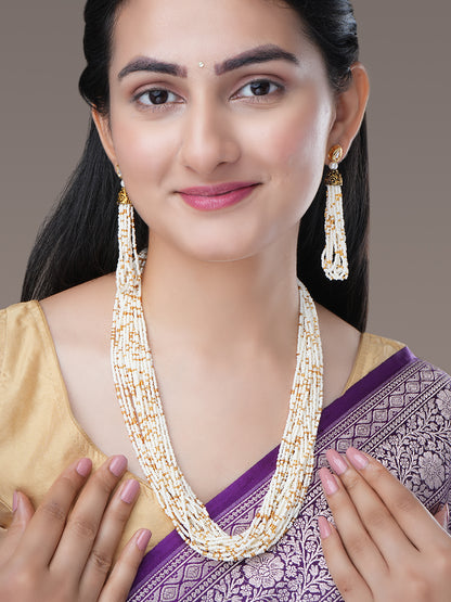 Moti Jhalar Necklace Set