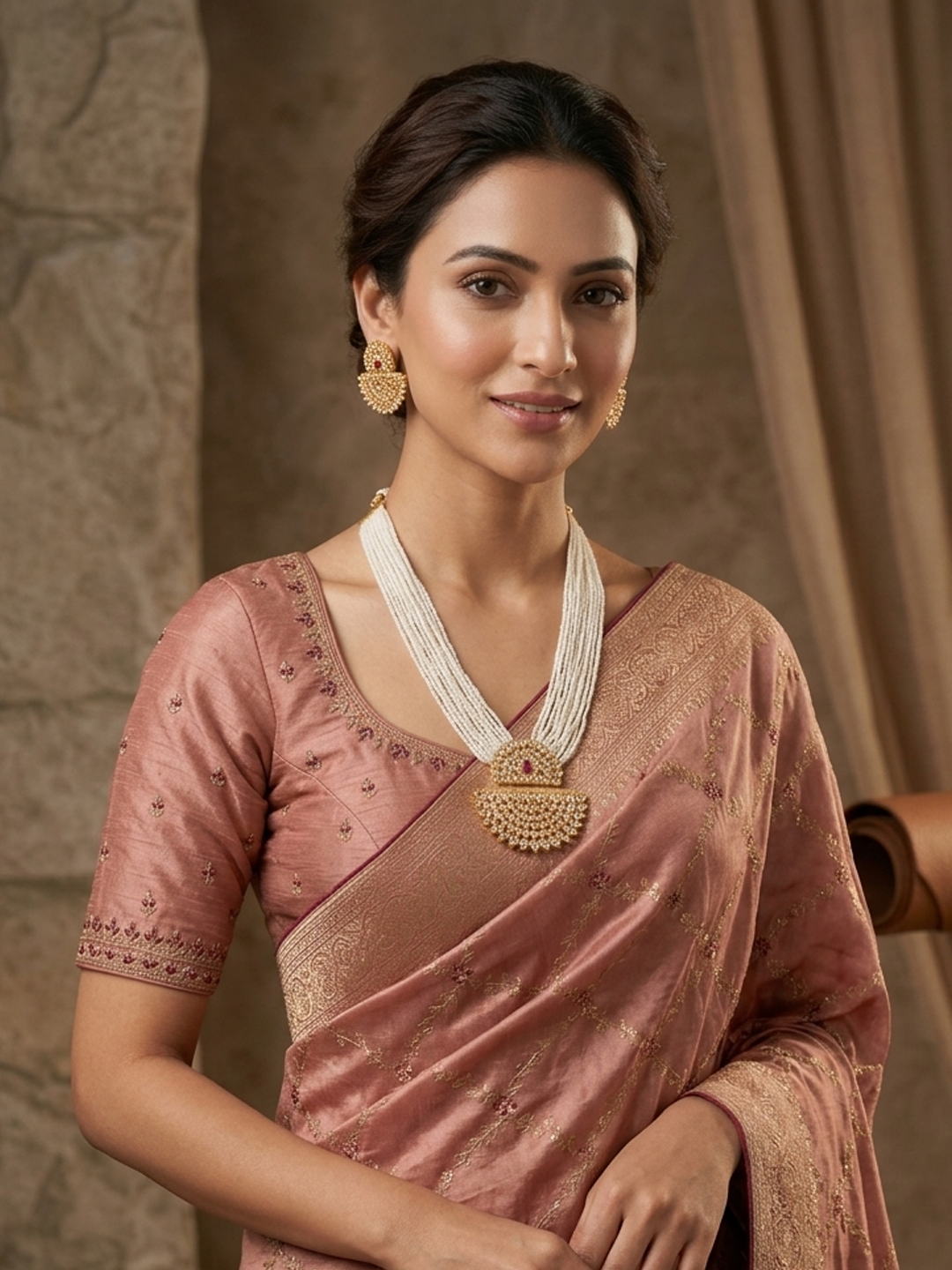 Chandra-Mukuta Gold Plated Necklace Set