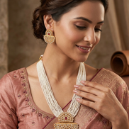 Chandra-Mukuta Gold Plated Necklace Set