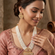 Chandra-Mukuta Gold Plated Necklace Set