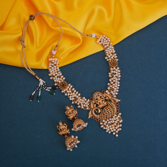 Swarnalakshmi Gold Plated Necklace Set