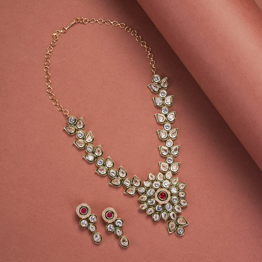 Kundan Radiance Gold Plated Necklace Set