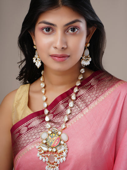 Mor Pankh Gold Plated Necklace Set