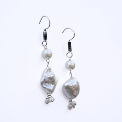 Pearl Mirage Rhodium Plated Necklace