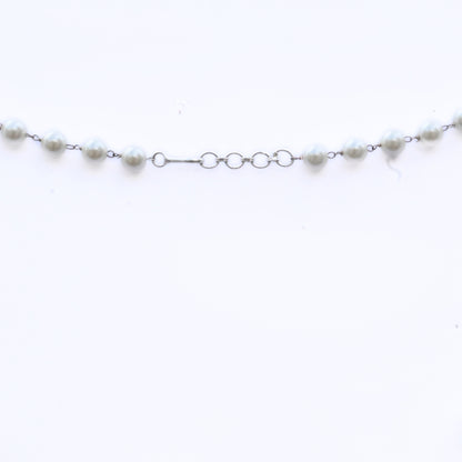 Pearl Mirage Rhodium Plated Necklace