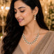 Gold Plated Kundan & Pearl Necklace Set with Earrings