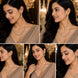 Gold Plated Kundan & Pearl Necklace Set with Earrings