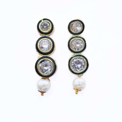Kundan Gold Plated Necklace Set with Earrings