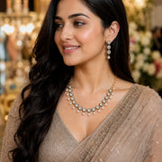 Kundan Gold Plated Necklace Set with Earrings