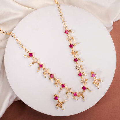 Veloura Gold Plated Necklace Set