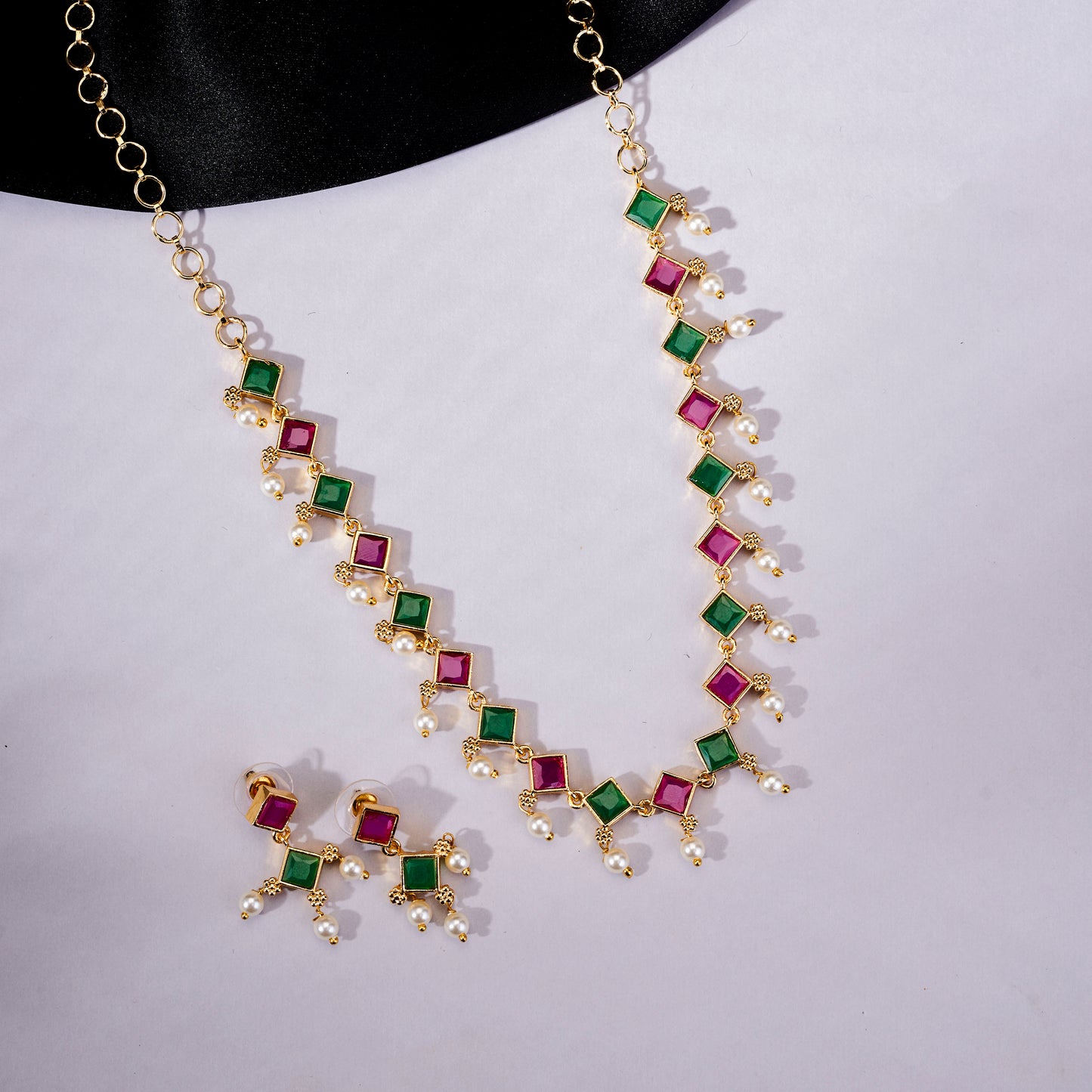 Veloura Gold Plated Necklace Set