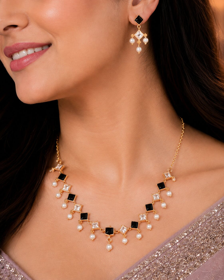 Veloura Gold Plated Necklace Set