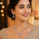 Leaflet Motif Rhodium Plated Necklace Set