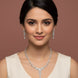 Emerald Enlace Rhodium Plated Necklace