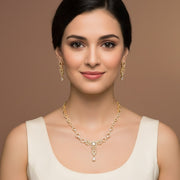 Emerald Enlace Gold Plated Necklace