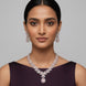Leaflet Enchanted Rhodium Plated Necklace Set