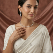 Dazzling Glacier Rhodium Plated Necklace Set