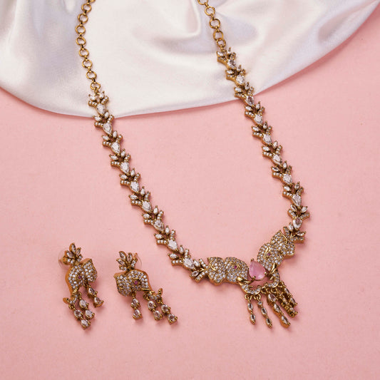 Gajanan Mehendi Plated Necklace Set