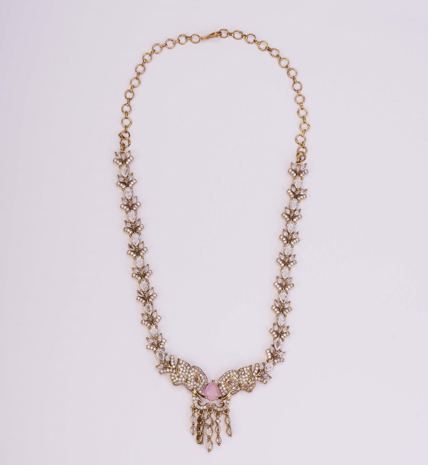 Gajanan Mehendi Plated Necklace Set
