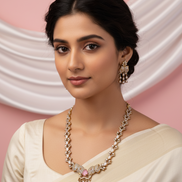 Gajanan Mehendi Plated Necklace Set