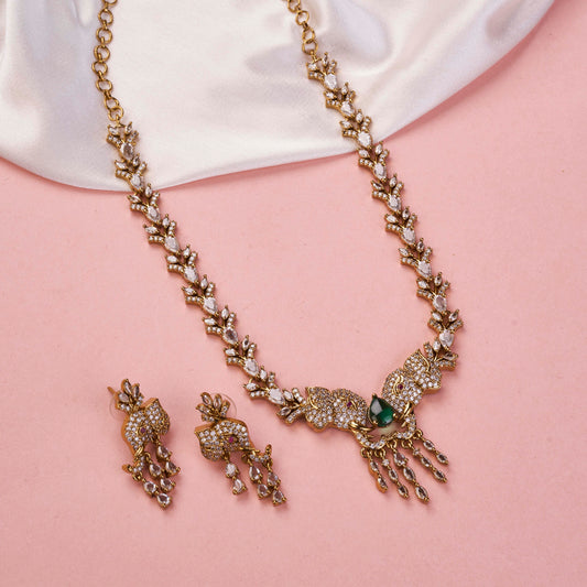 Gajanan Mehendi Plated Necklace Set