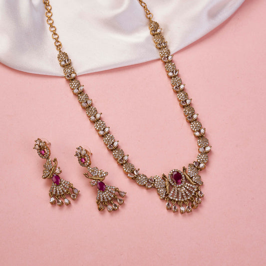 Enchanted Butterfly Mehendi Plated Necklace Set