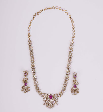 Enchanted Butterfly Mehendi Plated Necklace Set