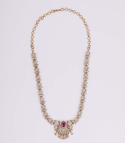 Enchanted Butterfly Mehendi Plated Necklace Set