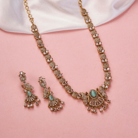 Enchanted Butterfly Mehendi Plated Necklace Set