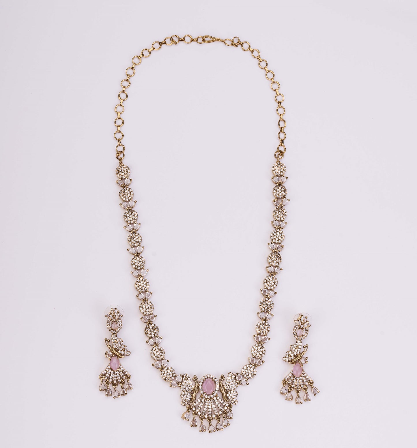 Enchanted Butterfly Mehendi Plated Necklace Set